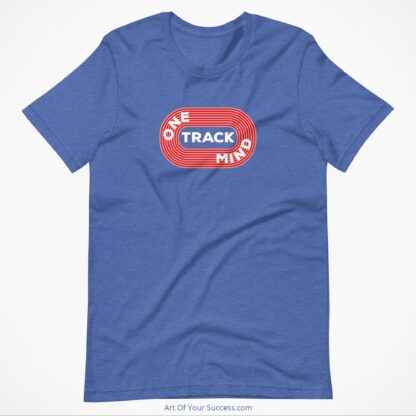 One Track Mind-t-shirt-heather-true-royal-blue